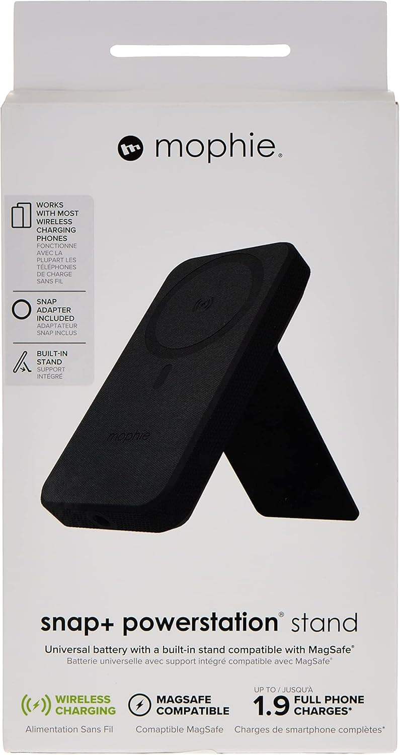 Mophie Snap+ Powerstation Stand 10000mAh Wireless Power Bank Black