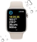 Apple Watch SE 2nd Gen Smartwatch 44mm Starlight Aluminium Starlight Sport Band thumbnail 1