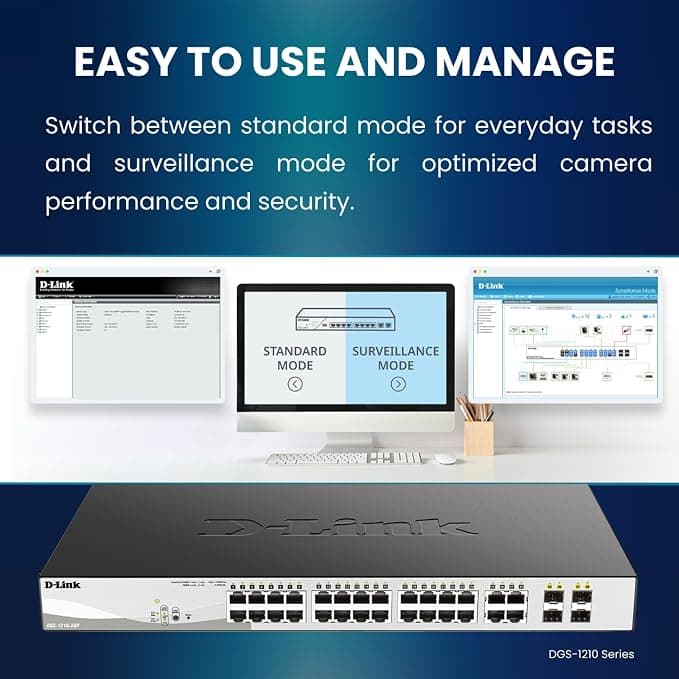 D-Link DGS-1210-10MP 10 Port Gigabit Smart Managed PoE Switch with 2 SFP Ports - Image 4