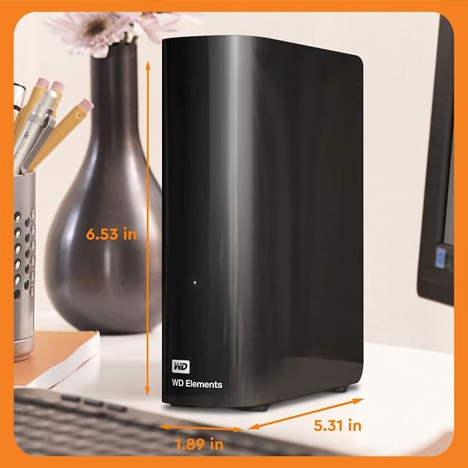 WD Elements External Hard Drive - 20 TB, Black - Image 3