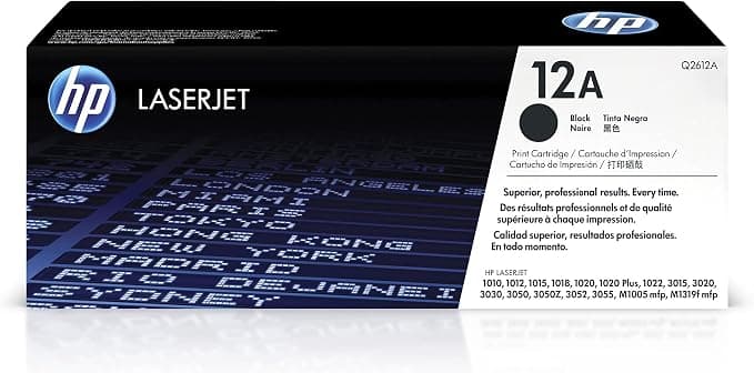 HP 12A Q2612A Original HP LaserJet Toner Cartridge for HP LaserJet Printers - Black  - Image 1