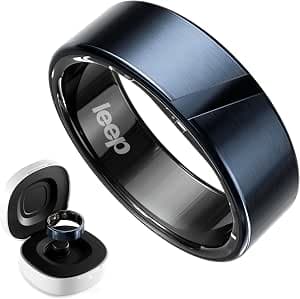 LEEP Smart Ring Size 8, IP68 Waterproof Health & Fitness Tracker with Heart Rate & Sleep Monitoring