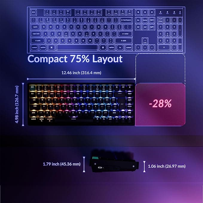 Keychron K2 HE Wireless Mechanical Keyboard Black - Image 5