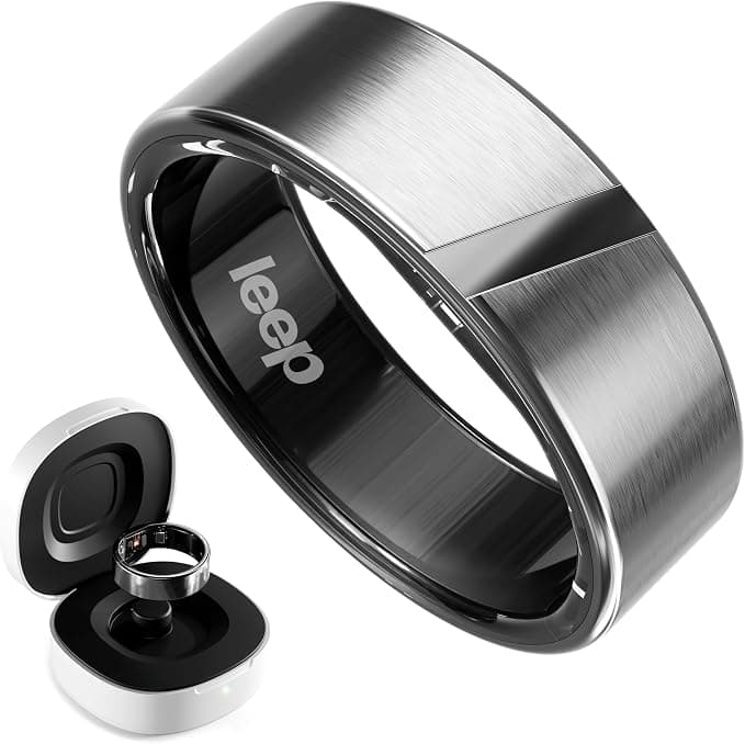 LEEP Smart Ring Size 10, IP68 Waterproof Health & Fitness Tracker with Heart Rate & Sleep Monitoring - Image 1