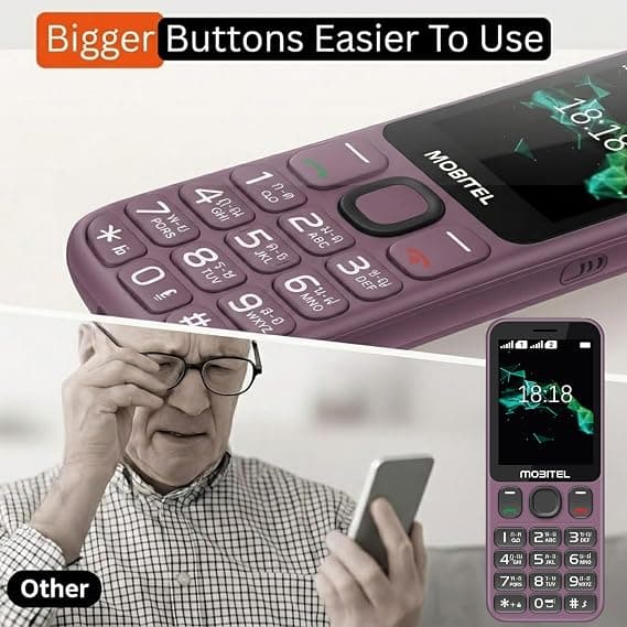 Mobitel 1010 4G Senior Mobile Phone – Purple - Image 3