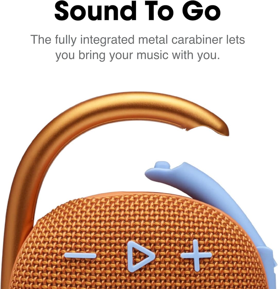 JBL Clip 4 Bluetooth Speaker Orange - Image 2