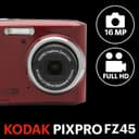 Kodak PIXPRO FZ45 16MP Digital Camera Red thumbnail 3