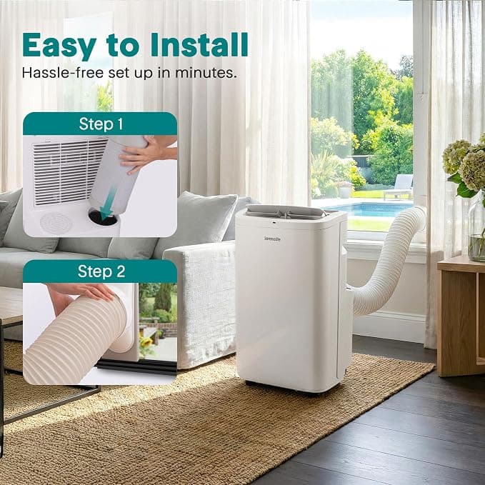 SereneLife Portable Air Conditioner 14000 BTU 3 in 1 AC Unit with Dehumidifier Remote Control - Image 5