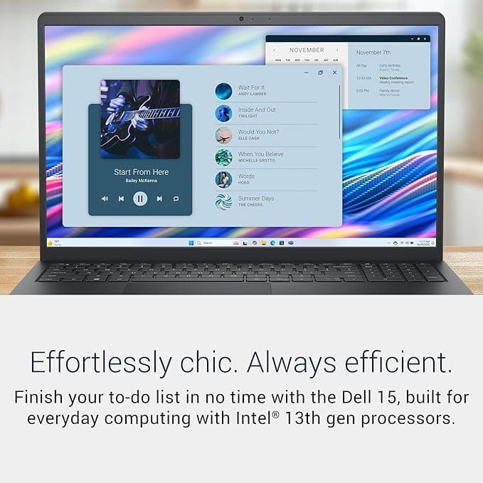 Dell 15 DC15250 Laptop 15.6" FHD 120Hz, Intel Core i5-1334U, 16GB RAM, 512GB, Windows 11 Home, Carbon Black - Image 2