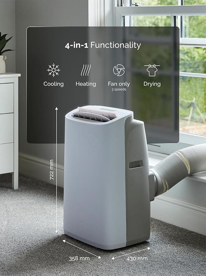 Meaco Cirro+ 14000 BTU Smart Portable Air Conditioner & Heater 4-in-1, Wi-Fi, Inverter - Image 2