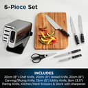 Ninja Foodi StaySharp Knife Block Set 6 Piece Stainless Steel K32006UK thumbnail 5