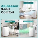 SereneLife Portable Air Conditioner 14000 BTU 3 in 1 AC Unit with Dehumidifier Remote Control thumbnail 4