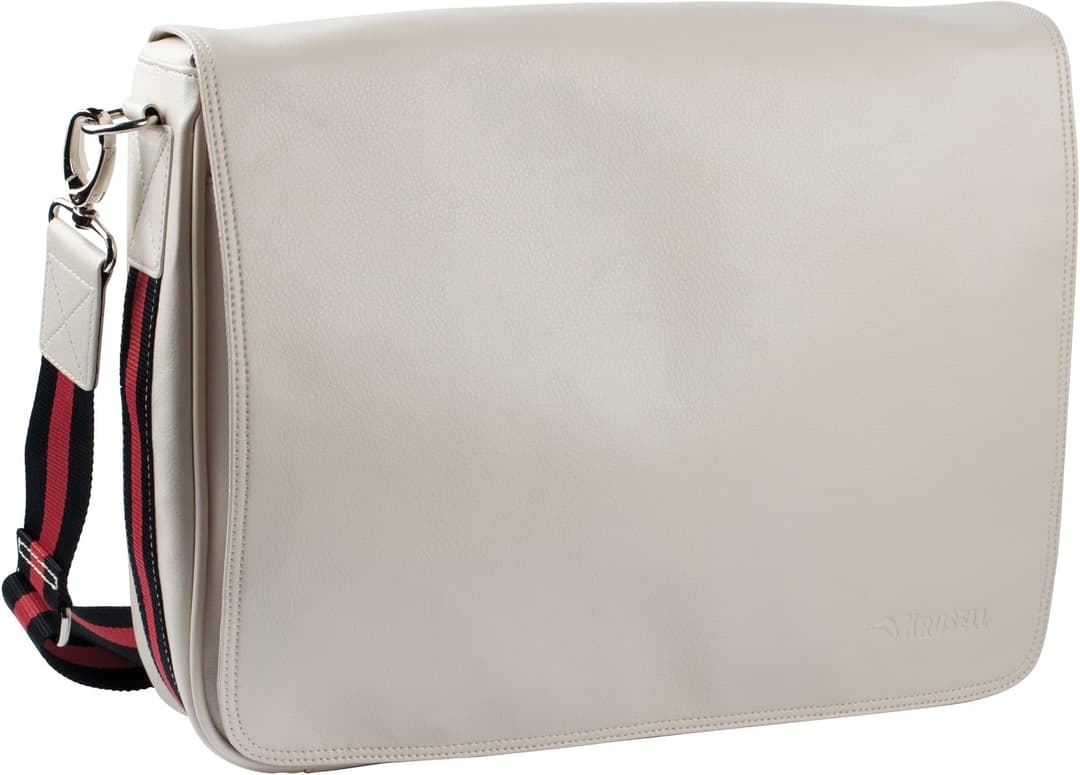 Krusell Alvik Faux-Leather Universal Satchel Messenger-Style Shoulder Laptop Bag - Beige - Image 1