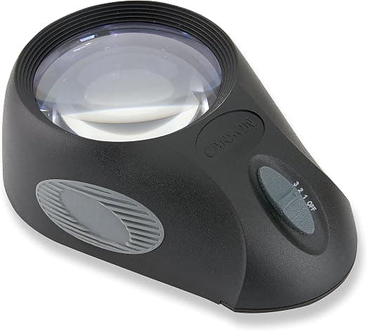 Carson LL-88 5x LumiLoupe Ultra LED Lighted Stand Magnifier Loup, Black - Image 1