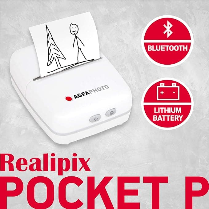AgfaPhoto Realipix Pocket P Portable Photo Printer – White - Image 2