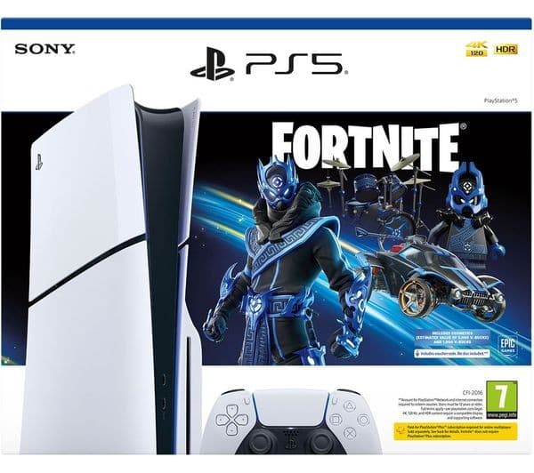 Sony PlayStation 5 Slim 1TB Disc Edition Cobalt Star Fortnite Bundle - Image 1