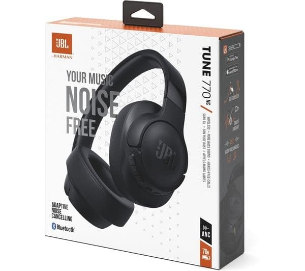 JBL Tune 770NC Wireless Over-Ear Bluetooth Noise-Cancelling Headphones - Black - Image 9