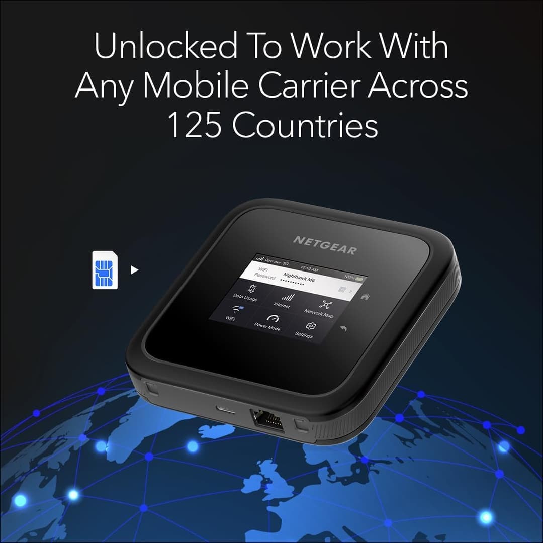Netgear Nighthawk M6 5G Mobile Hotspot Router Black - Image 3