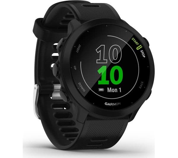 Garmin Forerunner 55 GPS Running Smartwatch Black - Image 1