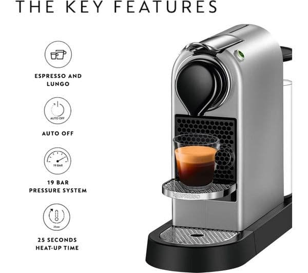 Nespresso by Krups Citiz XN741B40 Coffee Machine Silver - Image 2