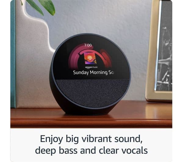 Amazon Echo Spot Smart Alarm Clock Black - Image 4