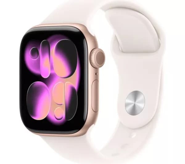 APPLE Watch Series 11 - 42 mm Rose Gold Aluminium Case with Light Blush Sport Band