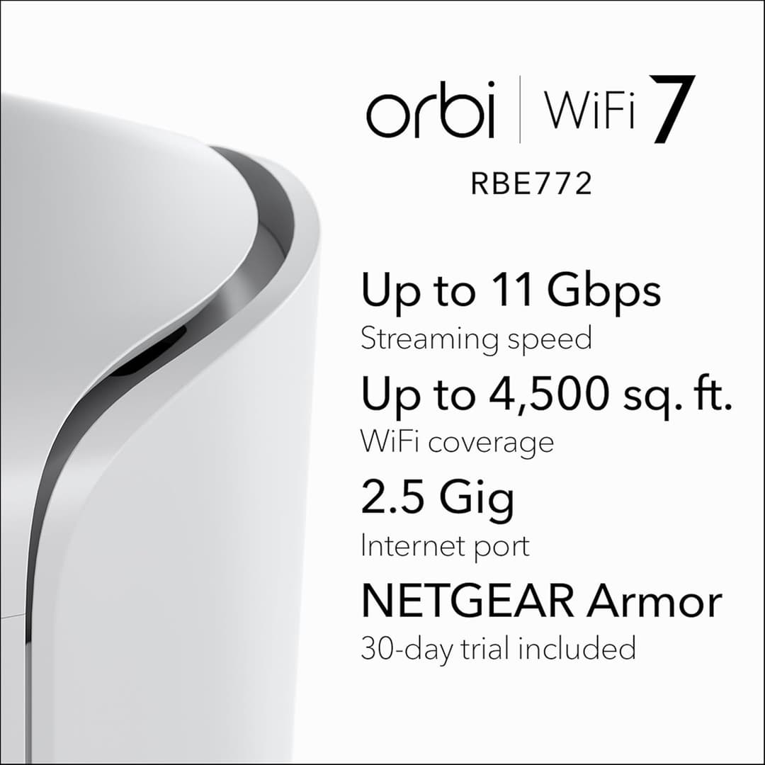 Netgear Orbi 770 WiFi 7 Mesh System White - Image 2