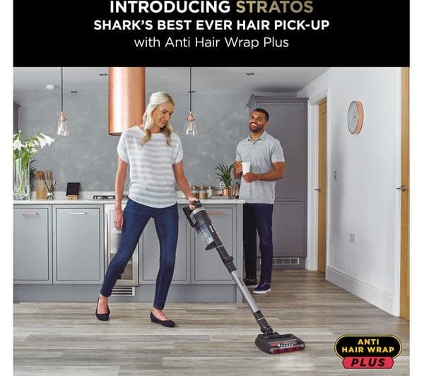 SHARK Stratos Anti Hair Wrap Plus Pet Pro IZ420UKT Cordless Vacuum Cleaner - Silver - Image 2