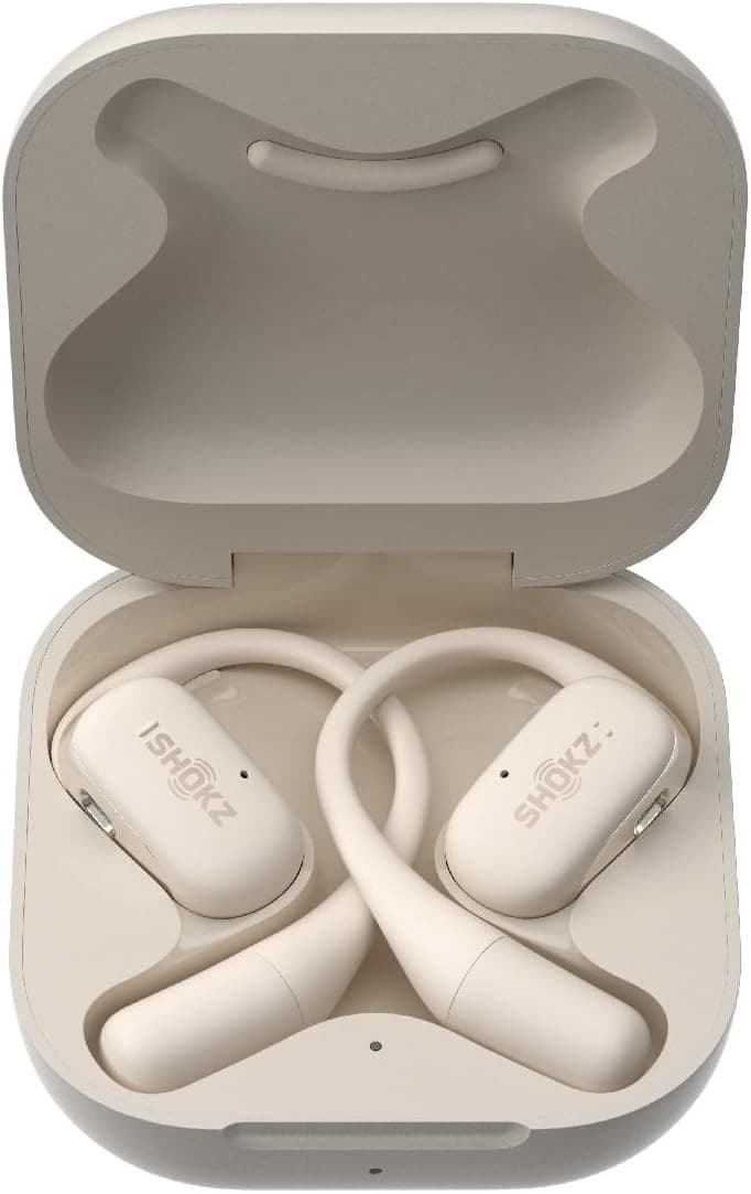 Shokz OpenFit Wireless Earbuds Beige - Image 5