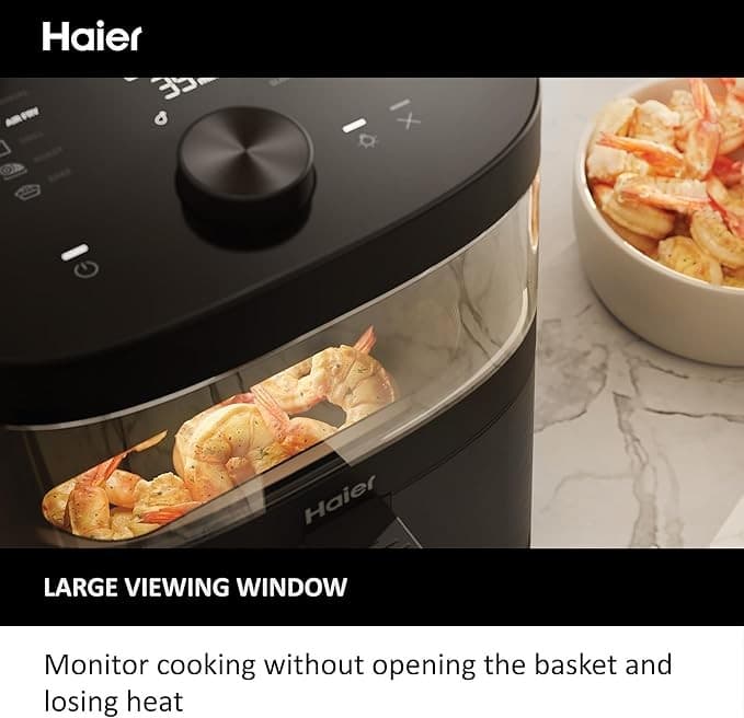 Haier Series 5 HAF5TW 7L Air Fryer Black - Image 3
