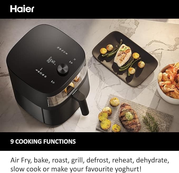 Haier Series 5 HAF5TW 7L Air Fryer Black - Image 5