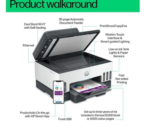 HP Smart Tank 7605 All-in-One Printer Grey - Image 3