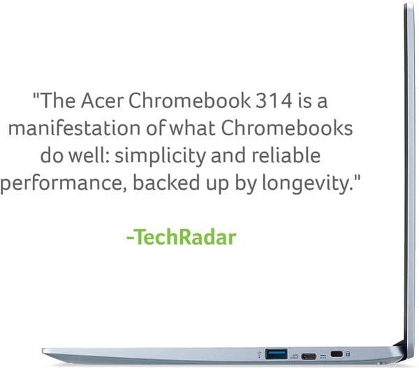 ACER 314 Touch 14" Chromebook - Intel® Celeron®, 64 GB eMMC, Silver - Image 4