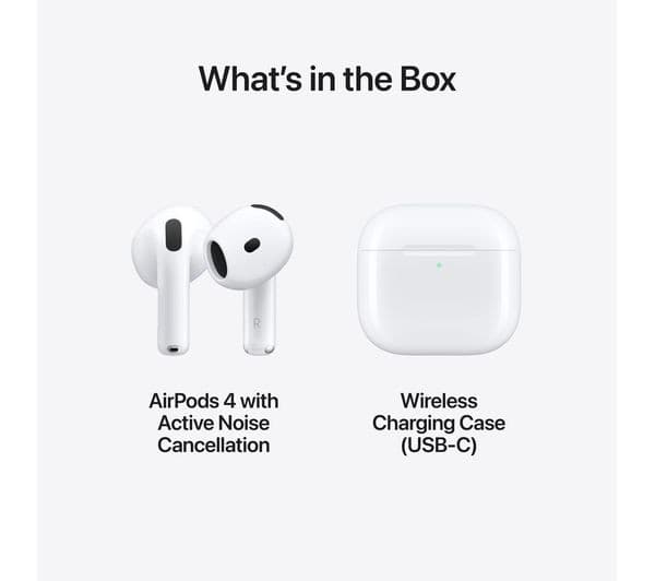 Apple AirPods 4 Active Noise Cancellation Wireless Earbuds White - Image 9