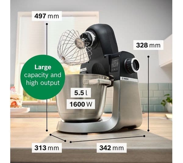 Bosch Series 6 MUMS6ZM00G Stand Mixer Black & Silver - Image 7