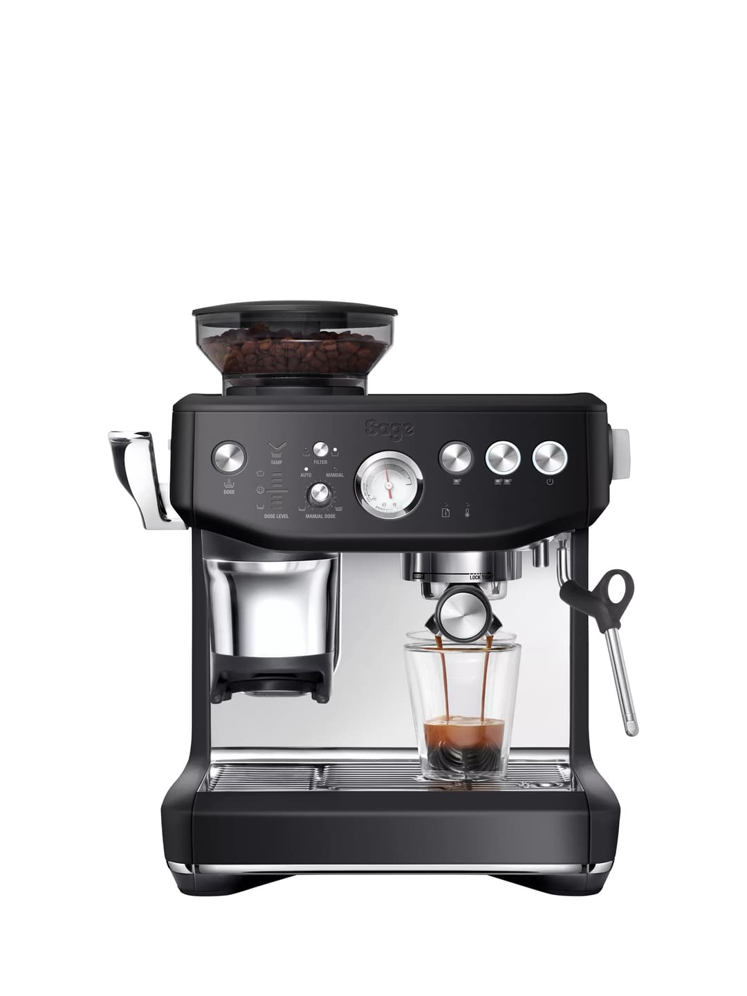 Sagethe Barista Express™ Impress Luxe Coffee Machine, Black Truffle - Image 1