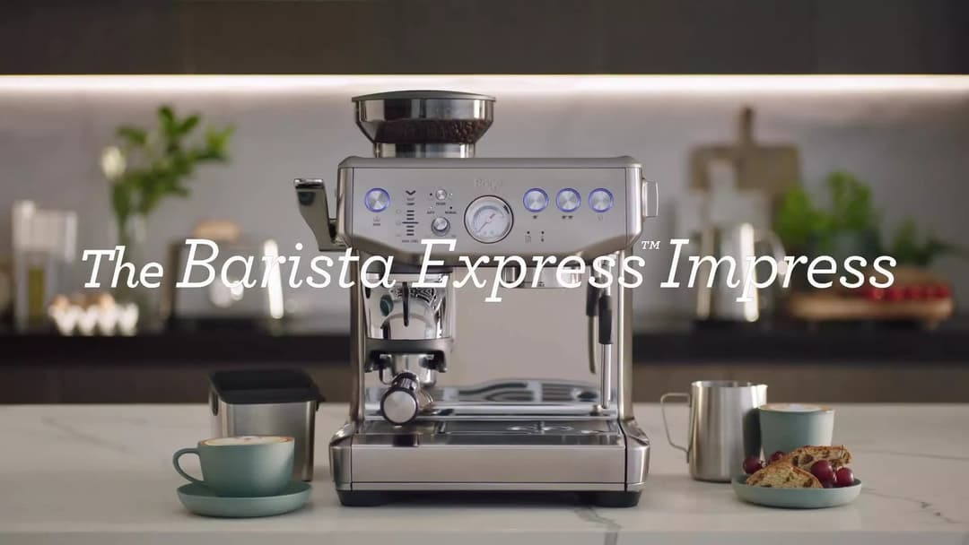 Sagethe Barista Express™ Impress Luxe Coffee Machine, Black Truffle - Image 2
