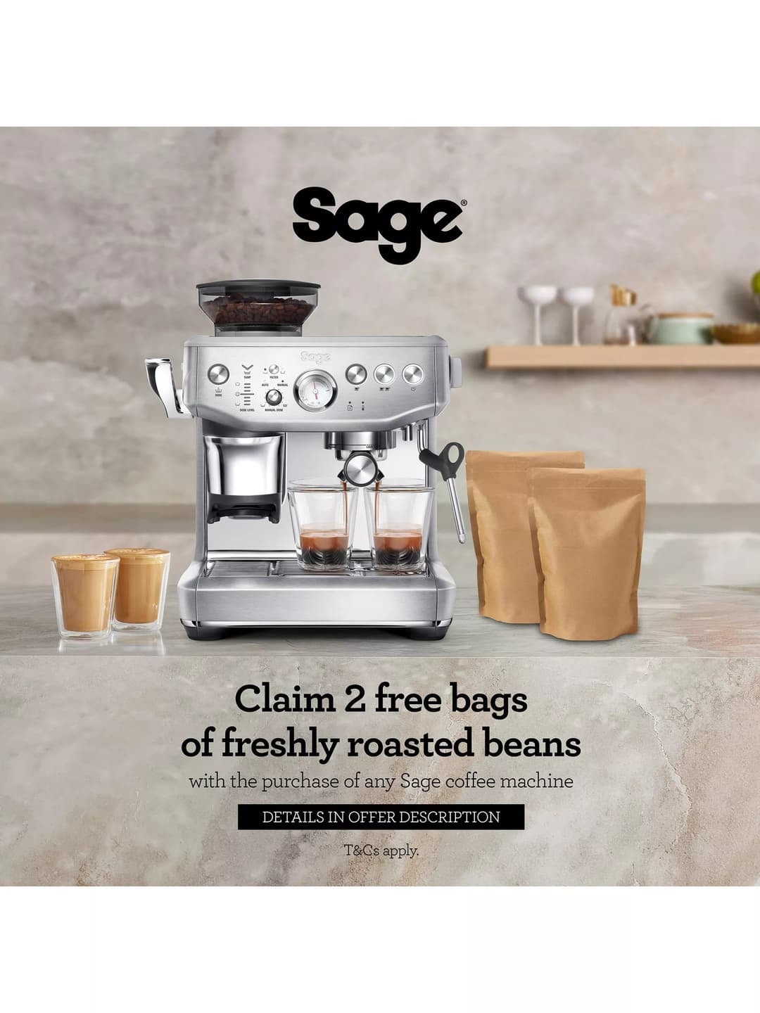 Sagethe Barista Express™ Impress Luxe Coffee Machine, Black Truffle - Image 5