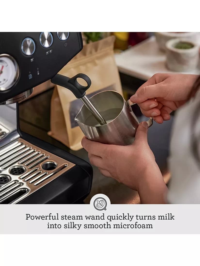 Sagethe Barista Express™ Impress Luxe Coffee Machine, Black Truffle - Image 8