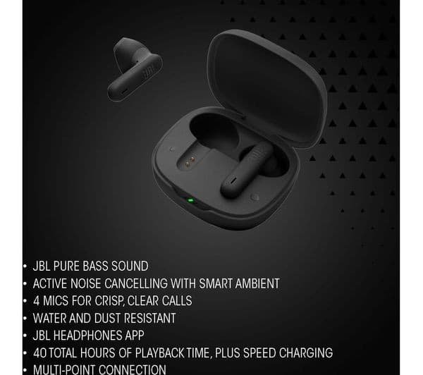 JBL Wave Flex 2 Wireless Bluetooth Earbuds - Black - Image 6