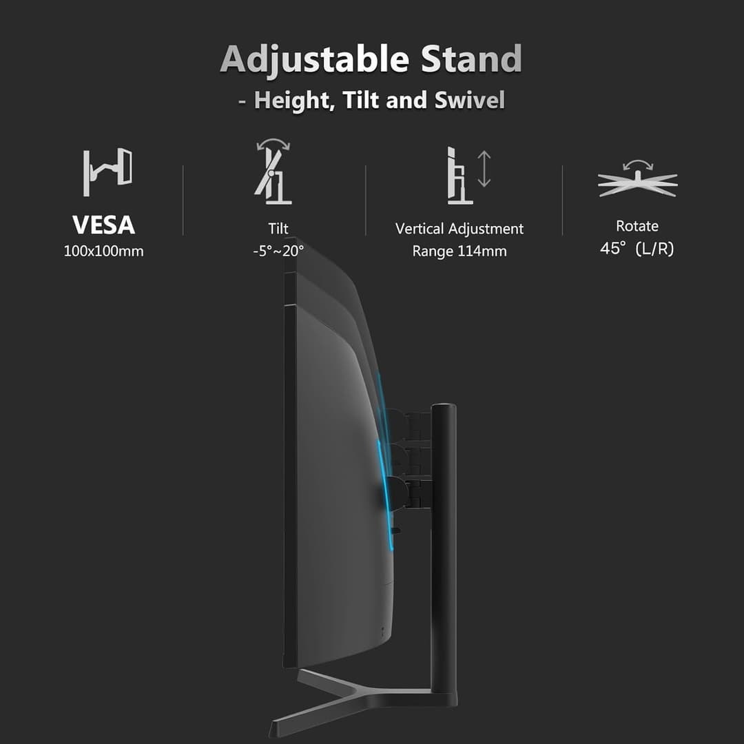Z-Edge UG34 34" UWQHD 165Hz Gaming Monitor Black - Image 7