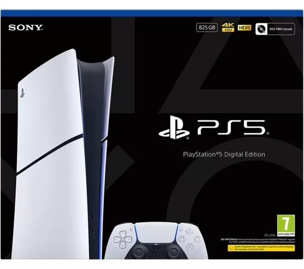 Sony PlayStation 5 Slim 825GB Digital Edition & Extra DualSense Controller Bundle - Image 3