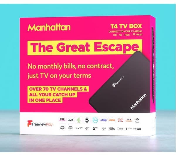 MANHATTAN T4 Freeview Play Smart 4K Ultra HD Set Top Box - Image 4