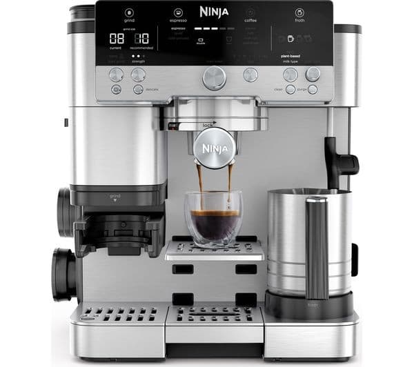 Ninja Luxe Cafe ES601UK Bean to Cup Coffee Machine Silver & Black - Image 1