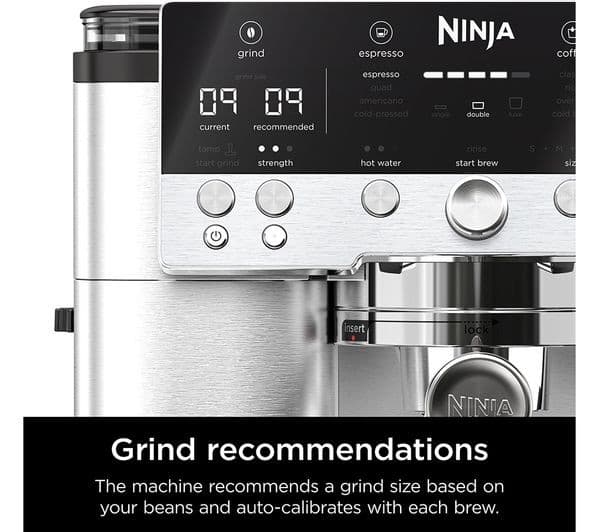 Ninja Luxe Cafe ES601UK Bean to Cup Coffee Machine Silver & Black - Image 5