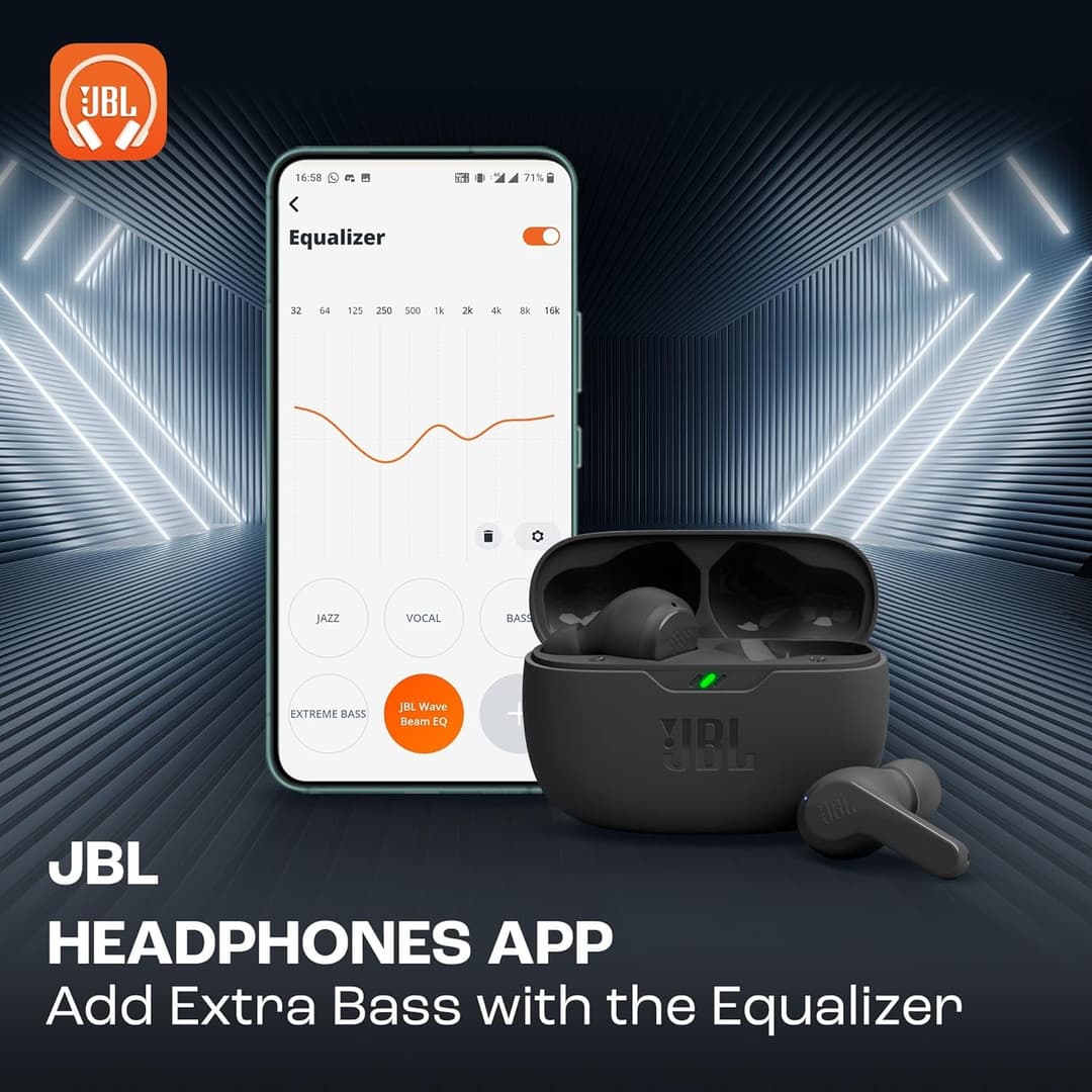 JBL Wave Beam Wireless Earbuds Black - Image 4