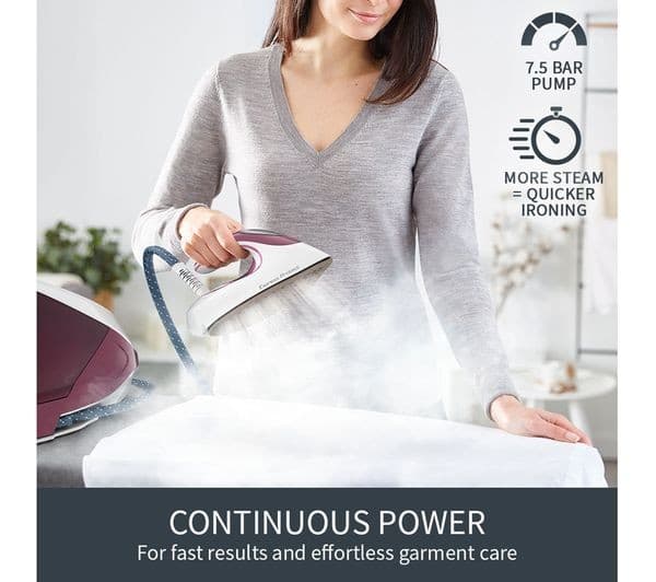 TEFAL Express Protect SV9201 Steam Generator Iron - White & Burgundy - Image 4
