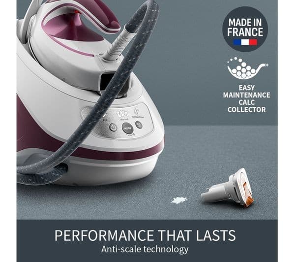 TEFAL Express Protect SV9201 Steam Generator Iron - White & Burgundy - Image 8