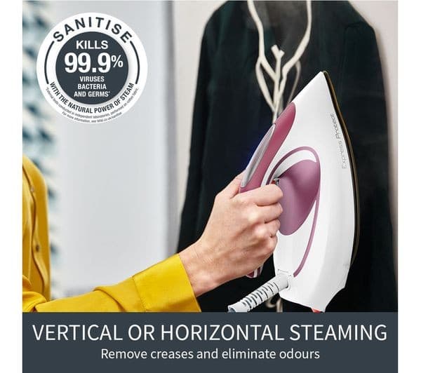 TEFAL Express Protect SV9201 Steam Generator Iron - White & Burgundy - Image 9