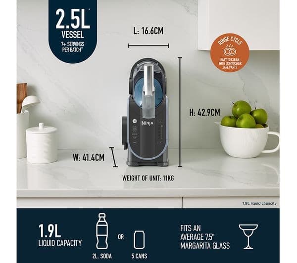 Ninja FS301UK Frozen Drinks Maker 1.9L Blue Grey - Image 8